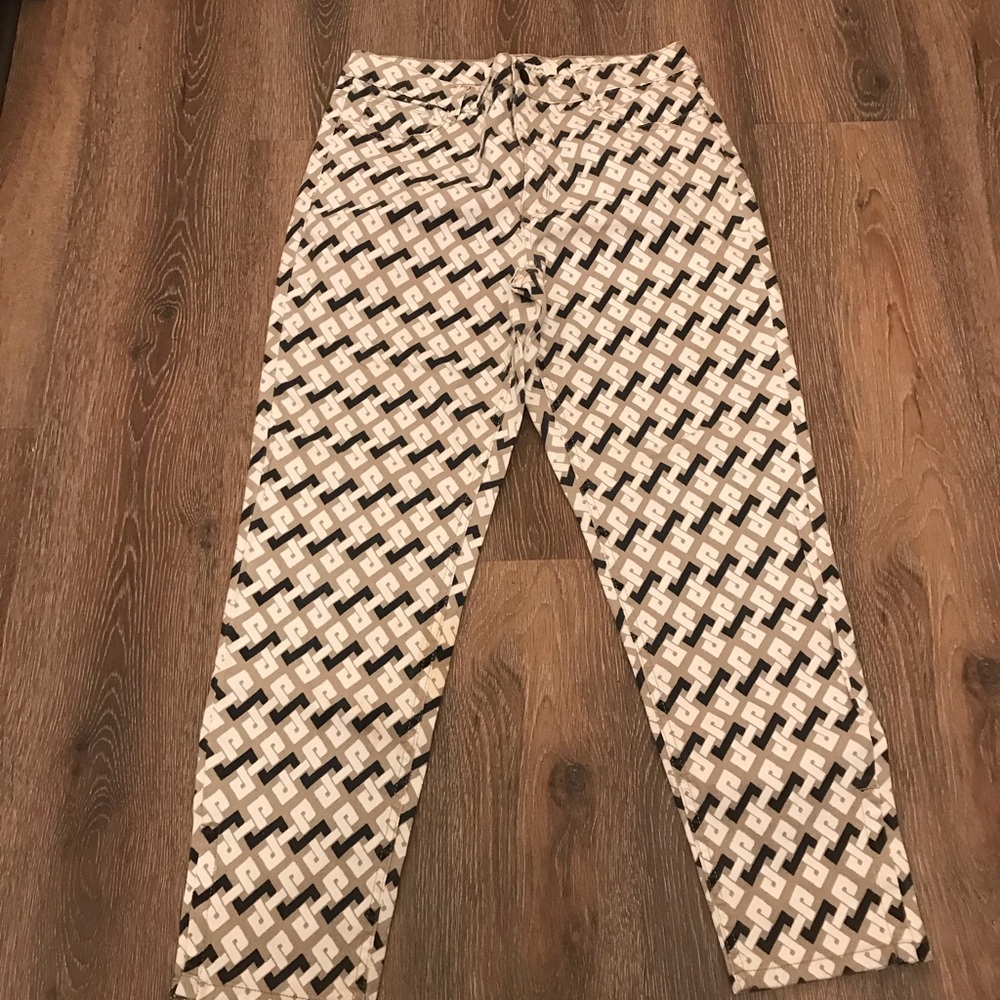 Woman's Jones New York Graphic Jeans / Bleeker Ankle Zip /14
